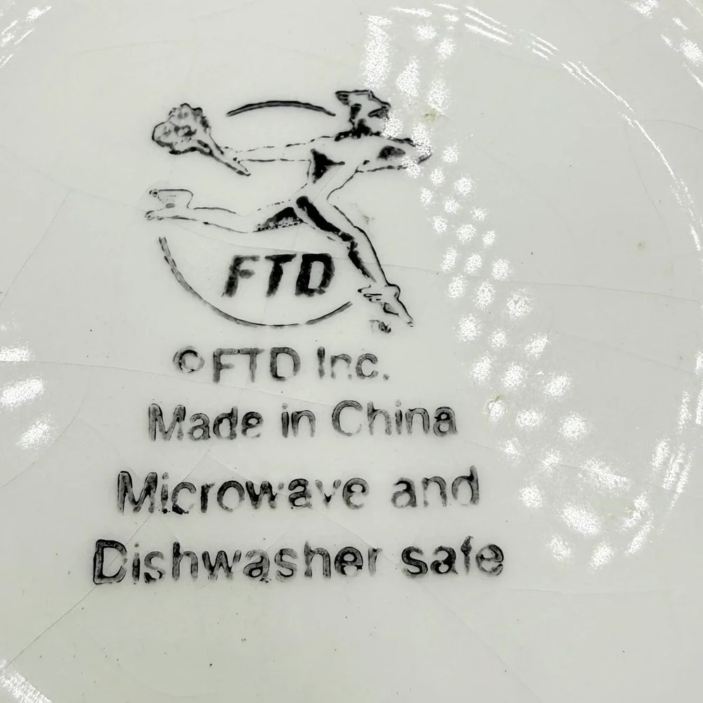 FTD Chicken Pitcher‎ Creamer Yellow Green Farmhouse Ceramic Country Decor